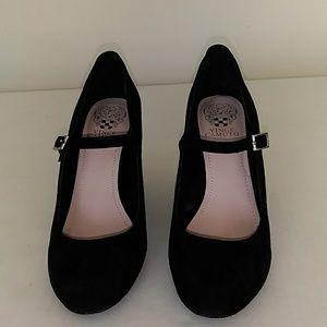 VINCE CAMUTO SHOES BLACK WEDGES SIZE 9.5 M